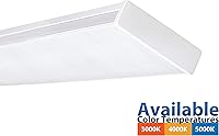 Vista 3 de NICOR Iluminación LED envolvente regulable de 4 pies con lente acrílica prismática en 4000K (ACW-20-4S-UNV-40K)