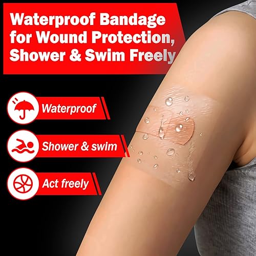 Miniatura 4 de Vendaje de cuidado posterior del tatuaje, 8 "x 10 yardas, vendaje impermeable para tatuajes, cinta de cobertura de tatuaje de segunda piel,