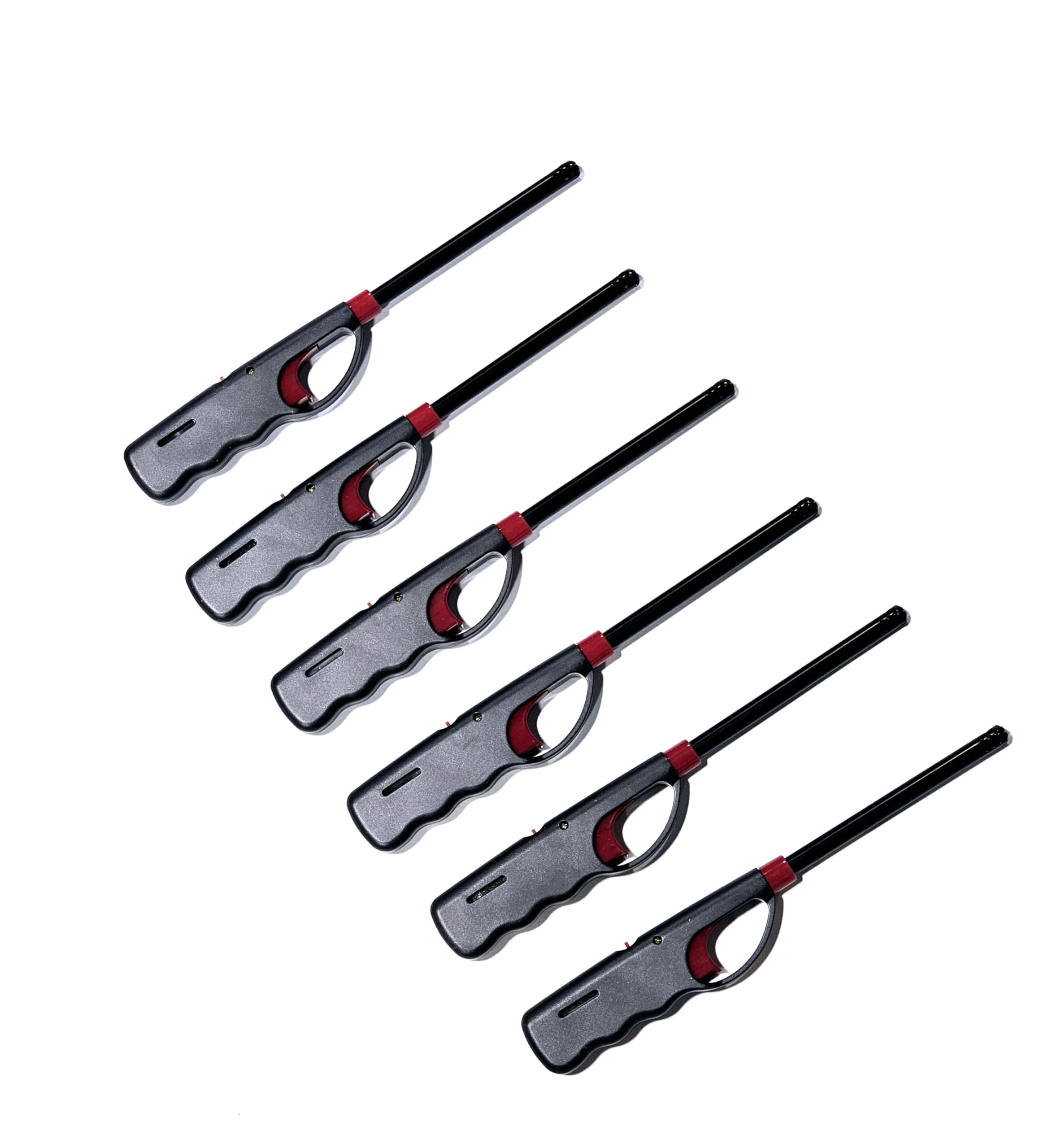 6 Pack BBQ Grill Lighter Casings Refillable Butane Gas Candle Fireplace Kitchen Stove Long