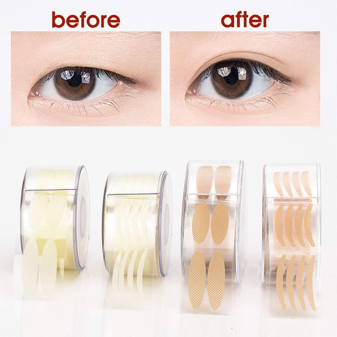 1200Pairs Natural Invisible One Side Sticky Double Eyelid Tape Stickers