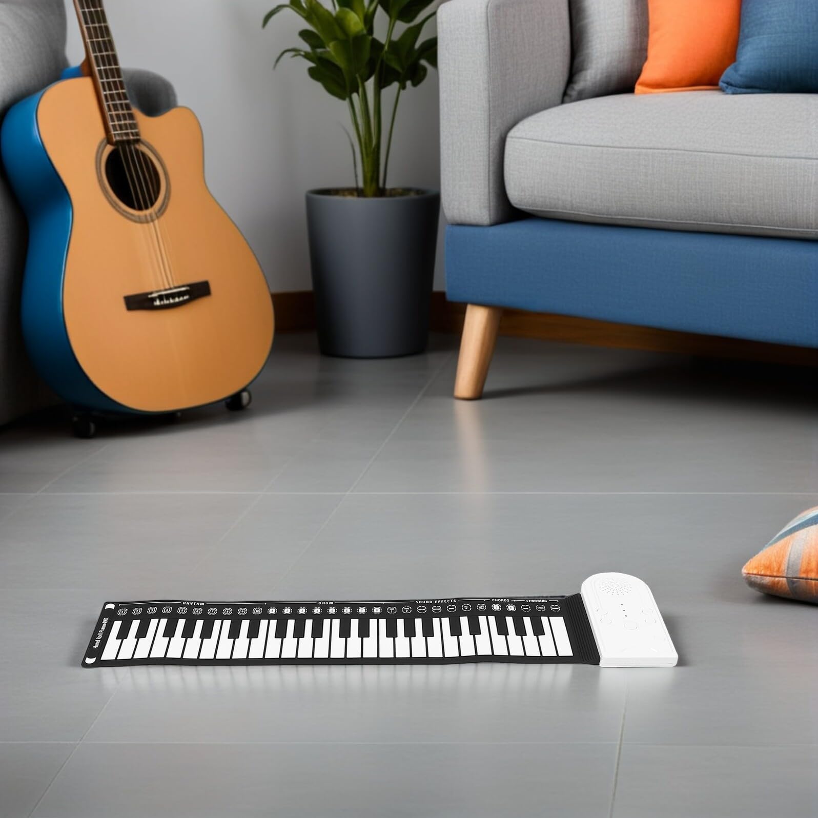 Alipis Pianoforte Arrotolabile Tasti Tastiera Musicale Flessibile in Silicone Tastiera Portatile Per Principianti Per Studenti e Viaggi Senza Batteria