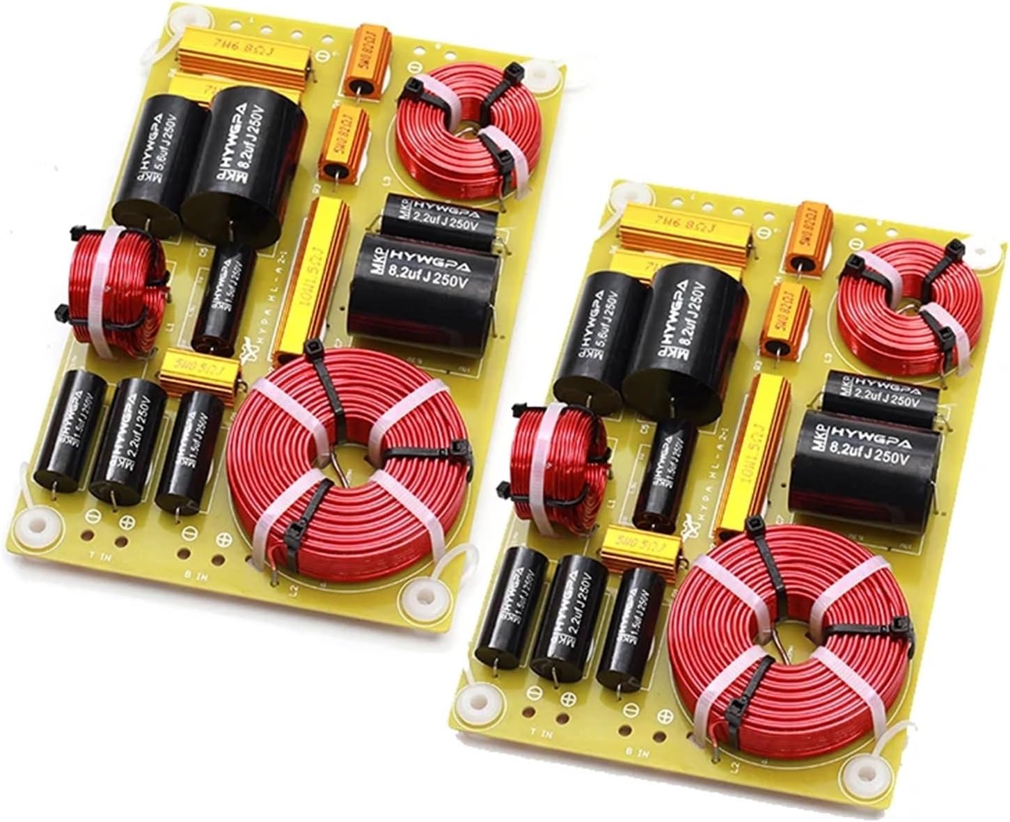 2PCS 200W 3200Hz 4/6/8 ohm 2-Way Audio HiFi Filter Circuit Board Stereo Speaker Crossover Filters Frequency Dividers(T8 W6)