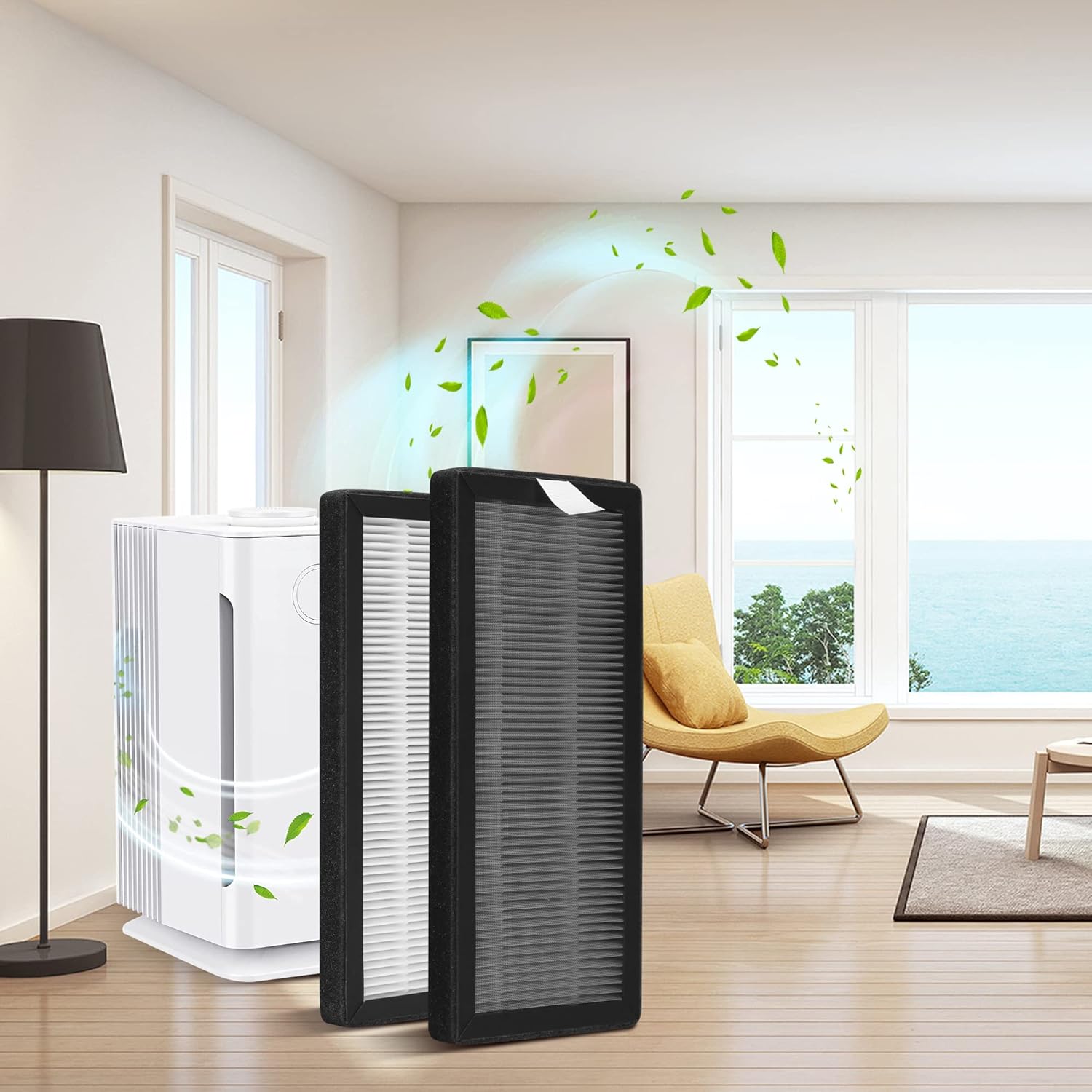 2-Pack KJ70F-117 Replacement Filter, Compatible with Keylitos Purifier KJ70F/KJ70F-117