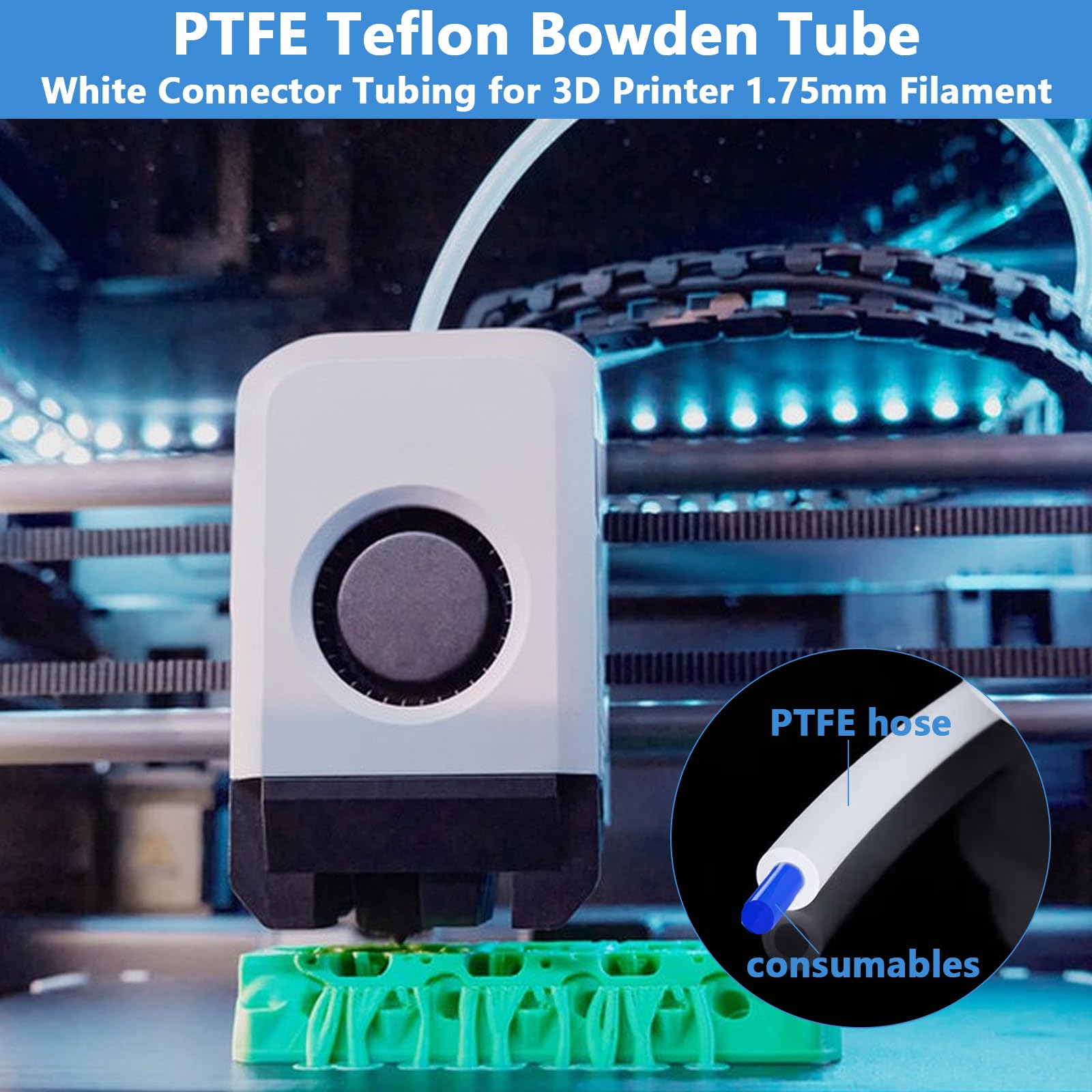 Tubo in PTFE 10m 2,5 mm ID x 4 mm per stampante 3D 1,75 mm Bambu Lab A1/A1 mini/P1P/P1S/X1C