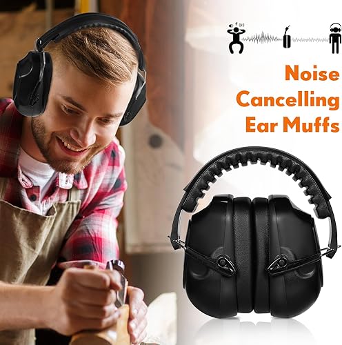 Miniatura 5 de Yunsailing Auriculares de reducción de ruido NRR 28dB Protección auditiva Orejeras Protección Auriculares para Disparo Construcción