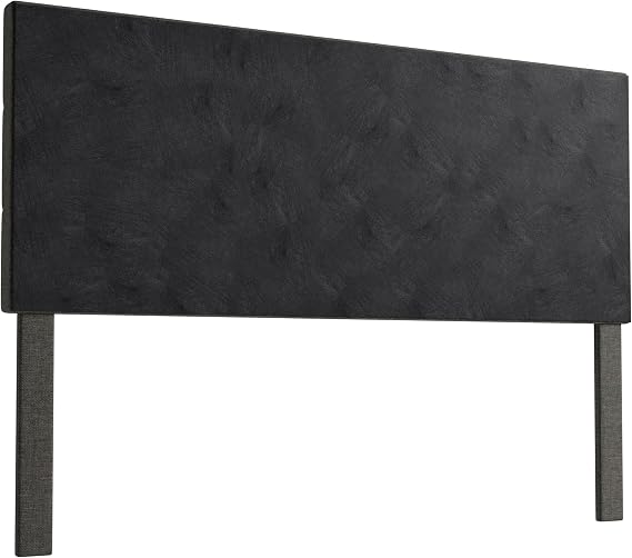 Square Tufted Linen Headboard Only, Upholstered Fabric Headboard King Size, Durable and Sturdy Solid Wood Bed Headboard, Adjustable Height 44-52, Stone