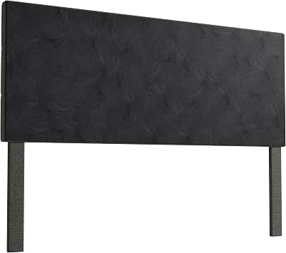 Square Tufted Linen Headboard Only, Upholstered Fabric Headboard King Size, Durable and Sturdy Solid Wood Bed Headboard, Adjustable Height 44-52, Stone