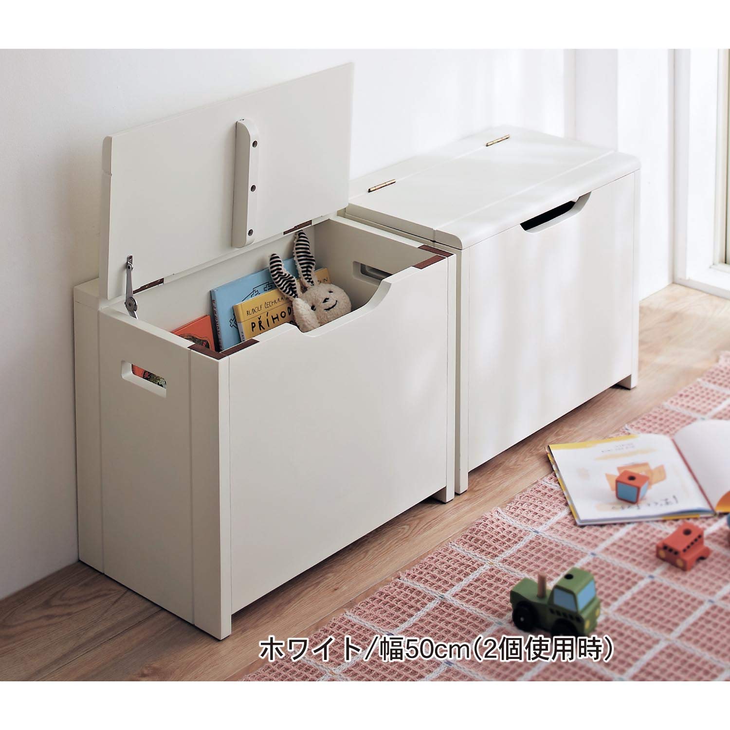 Amazon.co.jp: [ベルメゾン] 収納ベンチ 玄関ベンチ 木製 収納 椅子