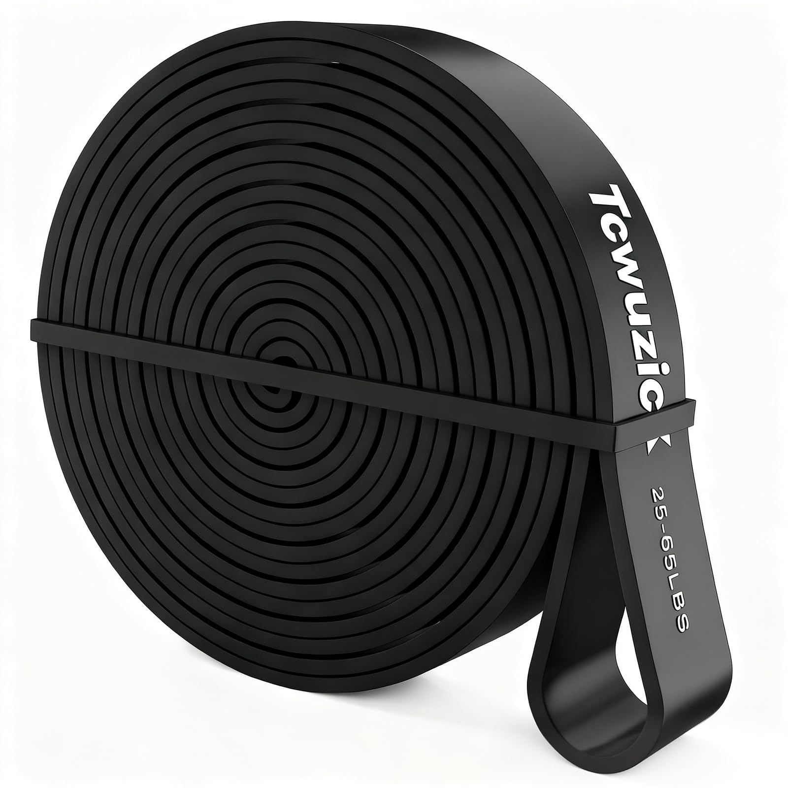Resistance Band Assist Band Workout Exercise Band, Stretch Training Red Fitness Band for Unisex, Ideal for Home, Pilates, Yoga, Powerlifting, CrossFit, Muscle Toning (Black 25-65LBS)