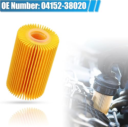 Miniatura 3 de X AUTOHAUX Filtro de aceite de motor 04152-38020 04152-51010 04152-YZZA4 para Toyota Land Cruiser 2008-2021 para Toyota Sequoia 2008-2022 para