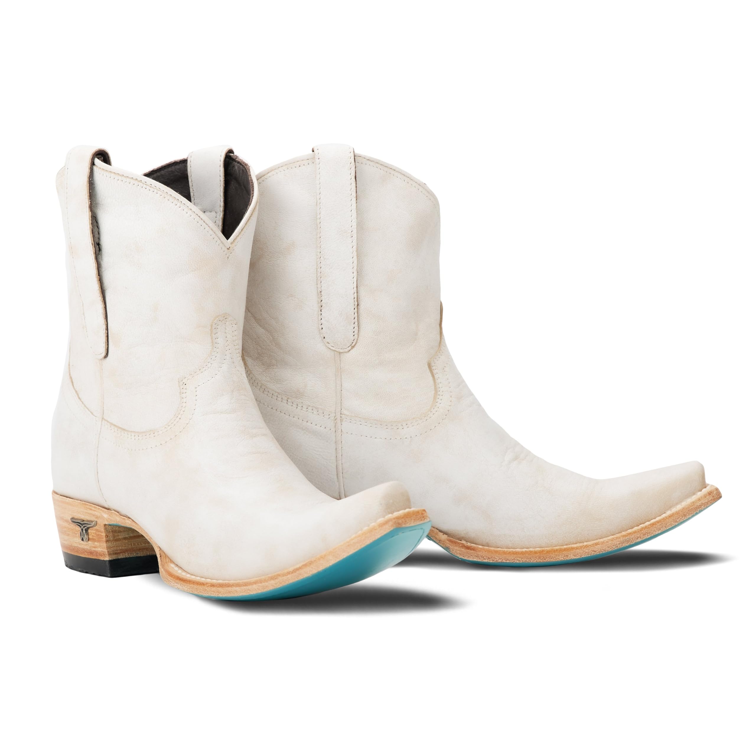 Lane Womens Emma Jane Snip Toe Bootie Casual Boots Ankle Low Heel 1-2 - White