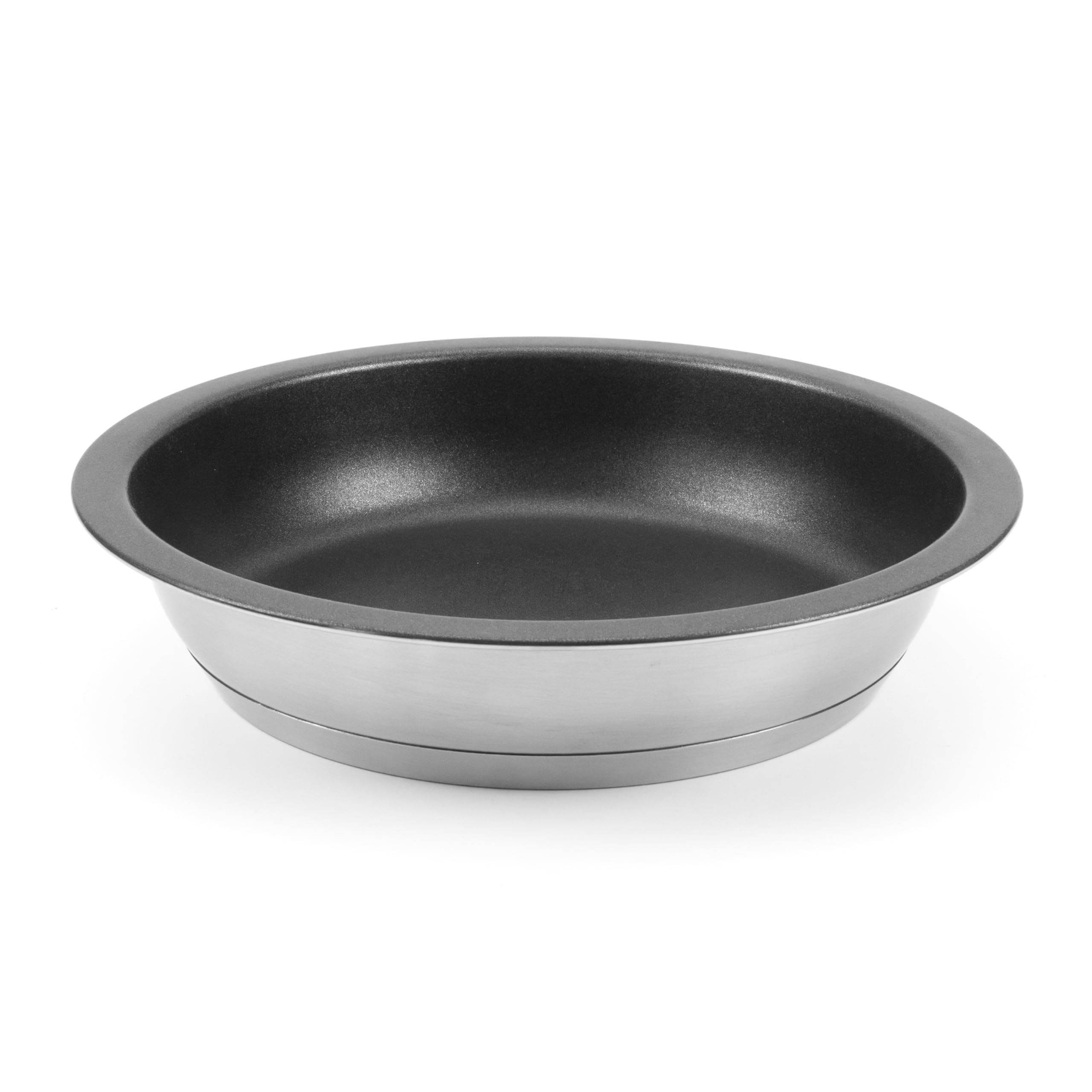 nesto Edelstahlpfanne 28 cm, antihaftbeschichtete Induktionspfanne, PFOA-freie Beschichtung, stapelbares platzsparendes Design, backofengeeignet bis 260°, Ø 28 cm x 5,6 cm