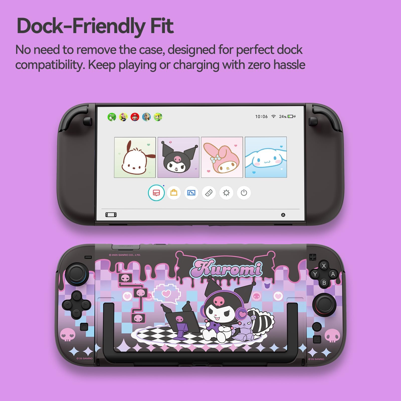 Kuitmor PC Protective Case Compatible with Switch 2 Model 2025, All-Round Protection Hard Shell for Switch 2 Console and Joy Con - KLM - 4