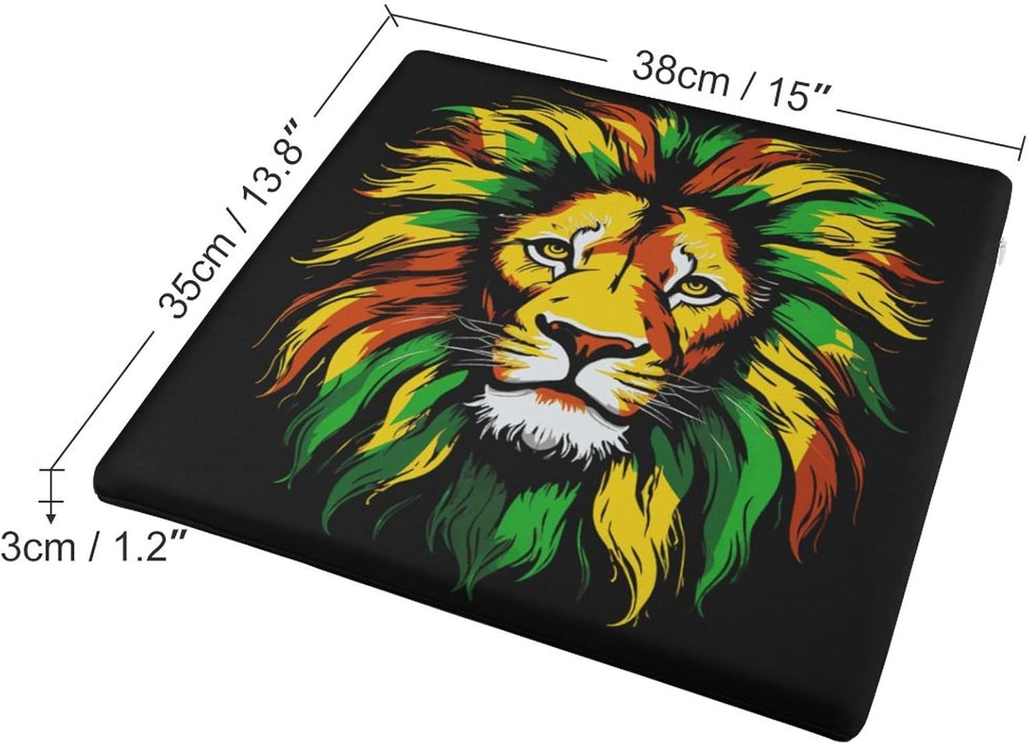 Colorful Lion Floor Pillow Meditation Yoga Cushion Square Chair Cushion Pillows Seating for Adults