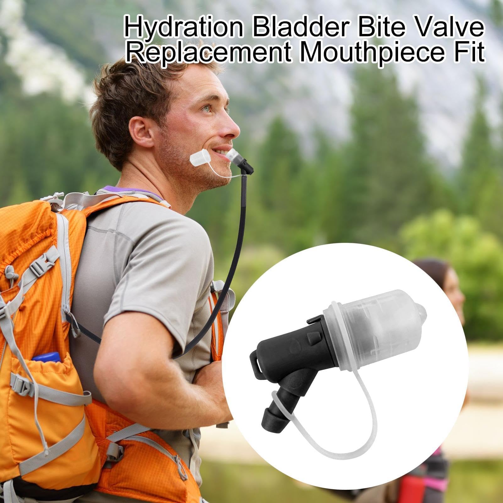 Hydration Pack Mundstück Ventil - 135° Bissventil Ersatz, Wasserblasendüse | Auslaufsicheres Drehventil mit Outdoor-Sport, Wandern, Laufen und den meisten Trinkbeuteln