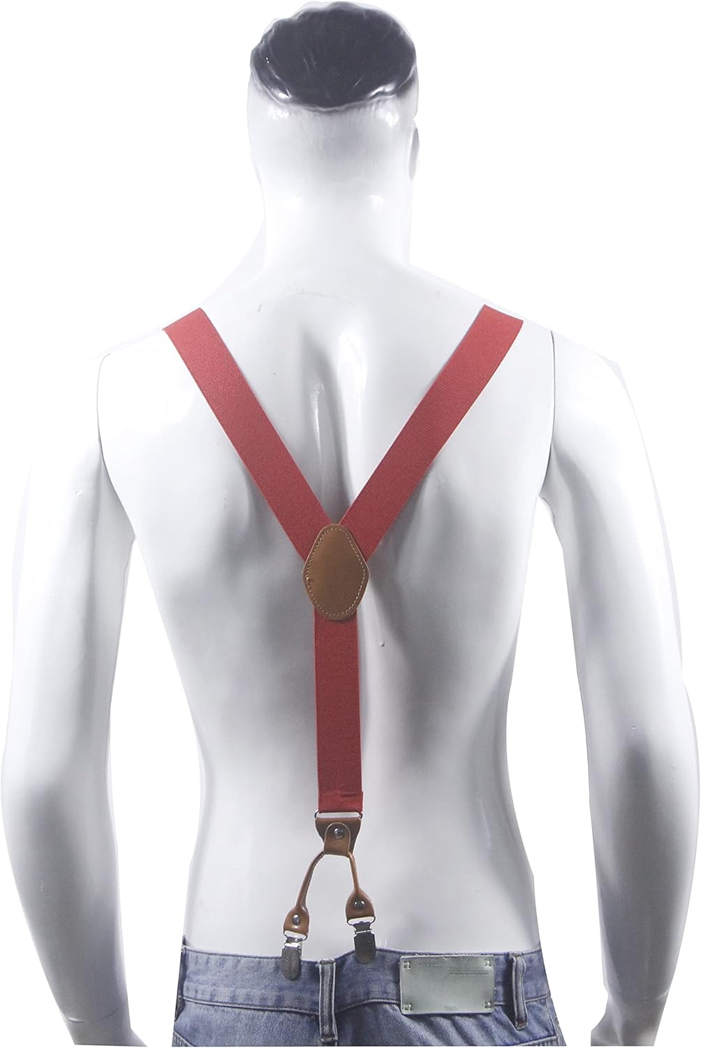 Cedriany Men’s Suspender 6 Clips Y-Shaped Heavy Duty With 1.4 Inch Suspenders Elastic Straps - Image 3