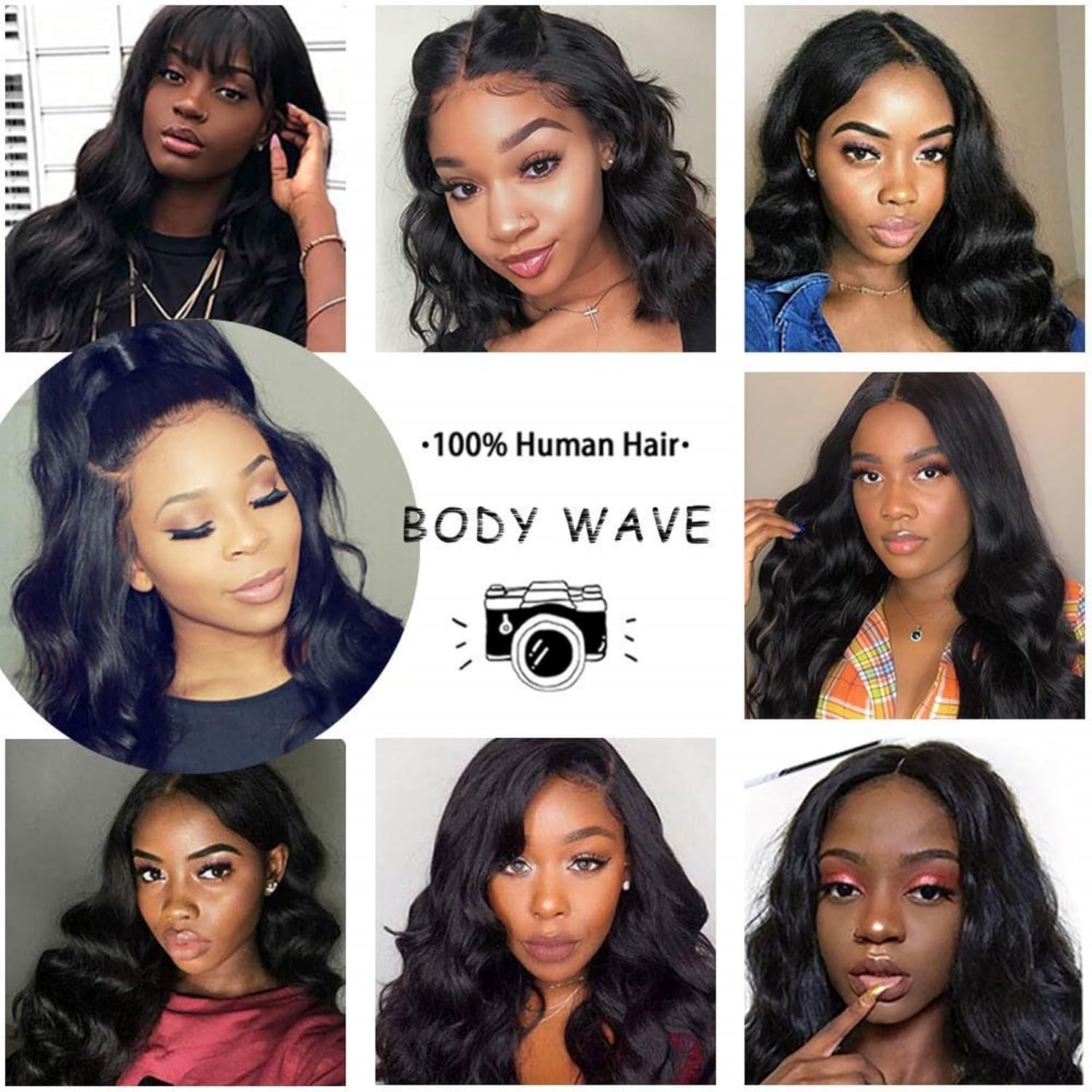 4x4 Lace Front Wigs Human Hair Pre Plucked with Baby Hair 150% Density 18 Inch Body Wave Brazilian Virgin Frontal Human Hair Wigs 4x4 Glueless HD Lace Closure Wig Human Hair for Women