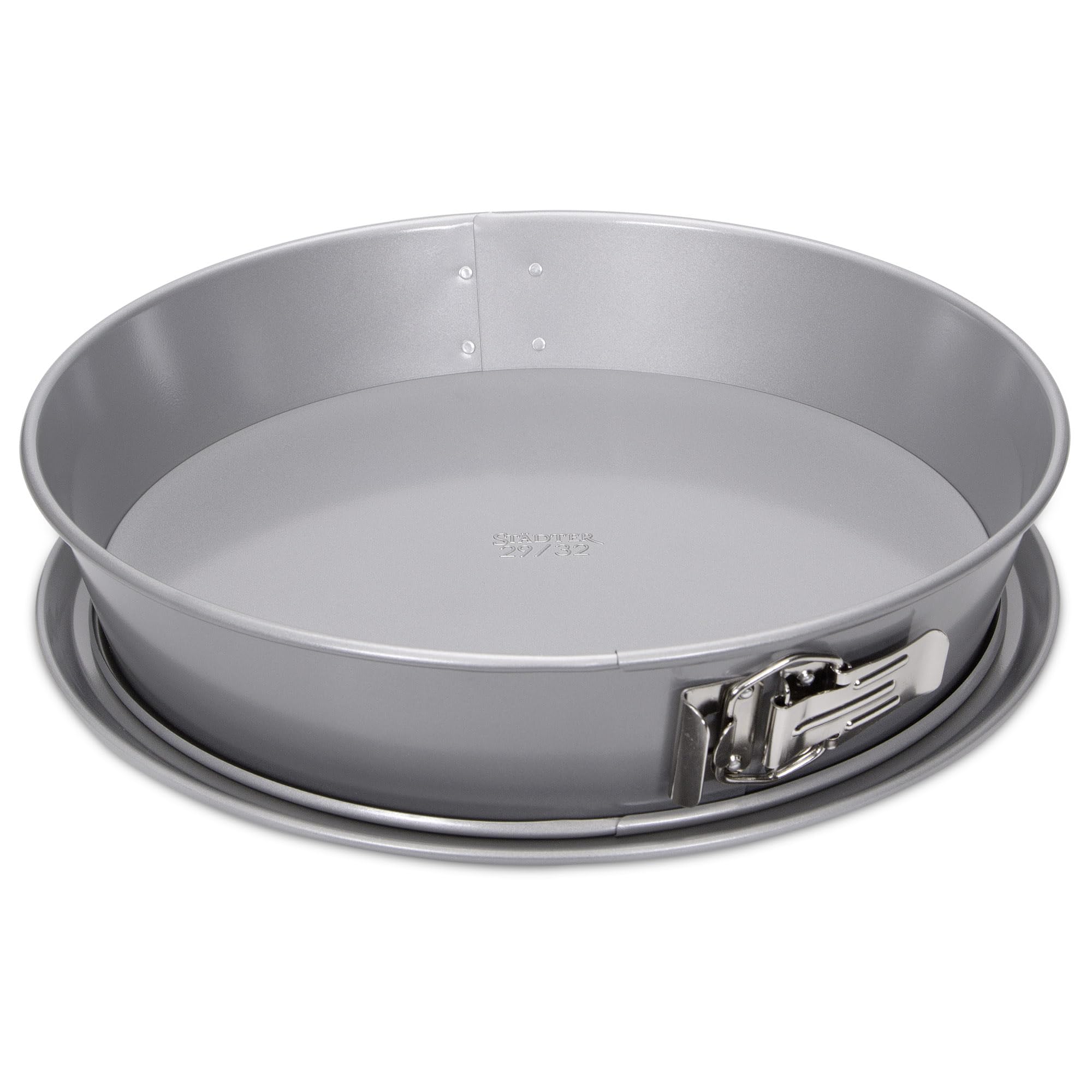 Städter We Love Baking Spring Forma Oblicuo 32 cm, Metal, Plata, diámetro 32/29 cm/H 7 cm