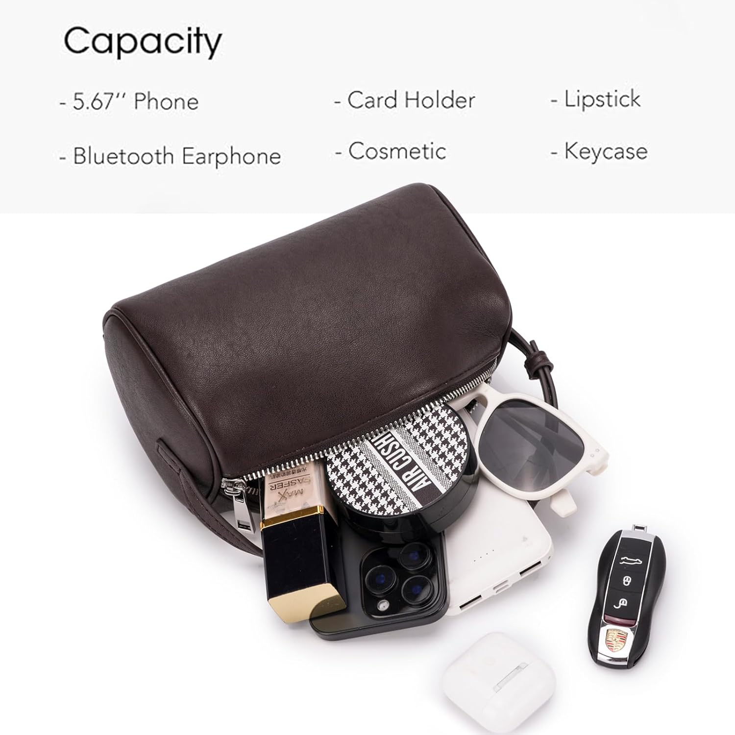 Women’s Suede Leather Shoulder Bag, Small Retro Crossbody Bag with Adjustable Strap, Underarm Purse Handbag for Daily Use - Image 5