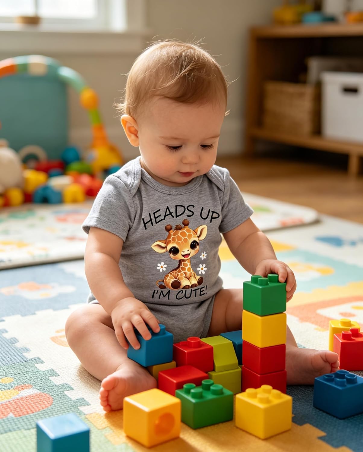Funnycokid Baby Boys Girls Bodysuit Funny Newborn Romper 0-12 Months