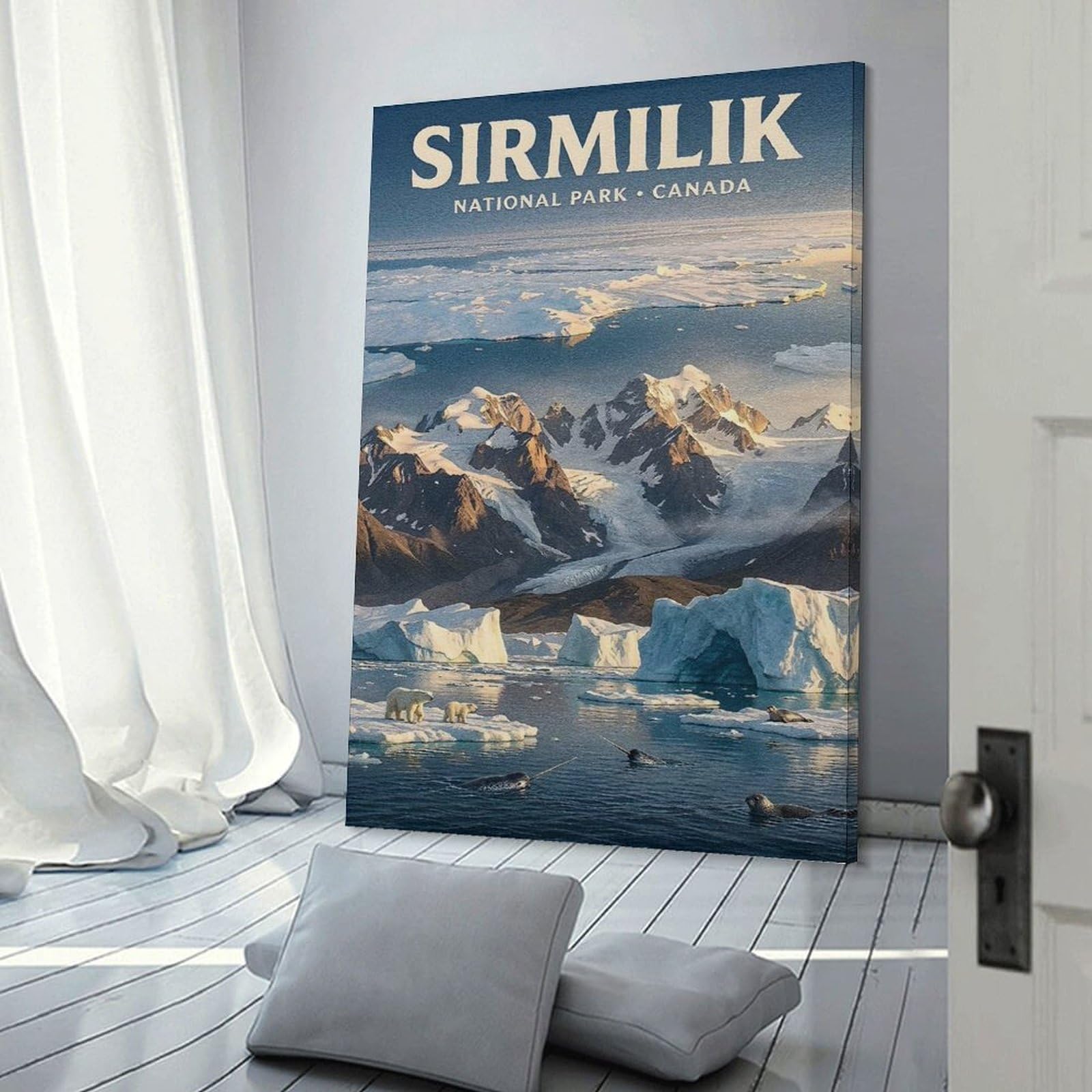 Junmoney Sirmilik National Park Canada Room Decor Wall Art, 20x30inch(50x75cm), for Hallway, Lounge Or Guest Room, Gift Idea for Housewarming And Birthdays