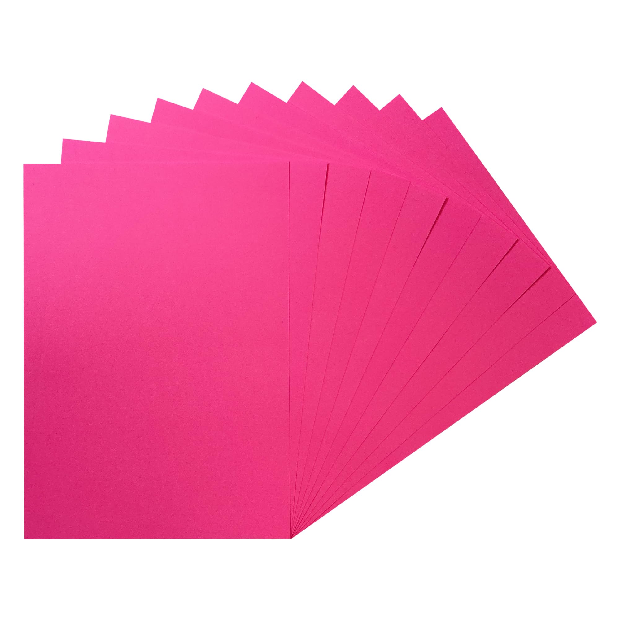Pack of 500 A5 Fluorescent Fuchsia Pink Coloured Paper 75gsm Sheets
