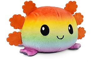 TeeTurtle Reversible Axolotl Plush - Express Moods with Colors