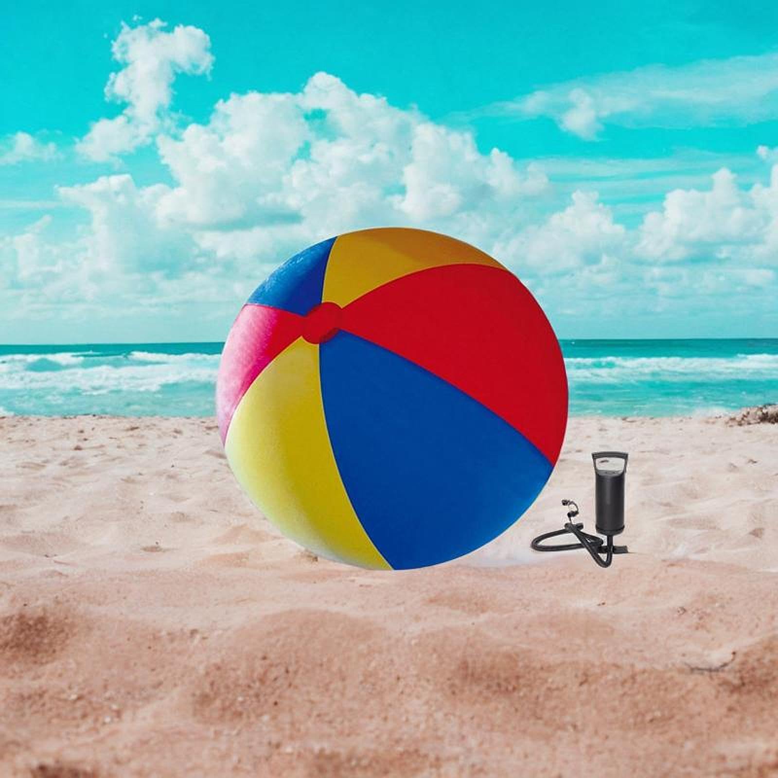 Qianly Pallone da Spiaggia Gonfiabile, Pallone da Biliardo, Facile da Trasportare, Realizzato in PVC, Pieghevole, Giocattolo Interattivo, Diametro 120 Cm