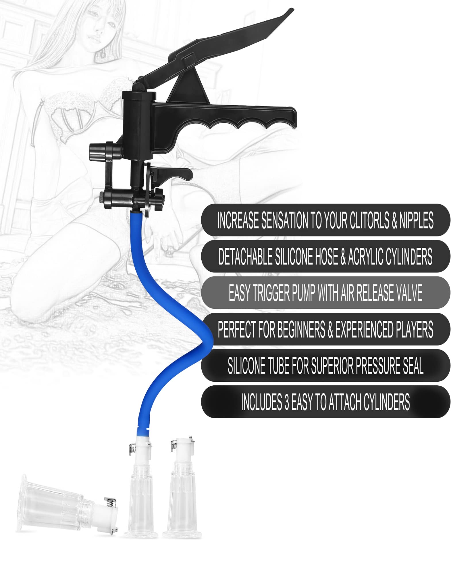 Tire-lait Avec 3 Tailles Différentes Masseur De Sein Pompe À Vide For Élargissement Du Stimulation Mamelon Aspirateur Érotique For Femmes Couples