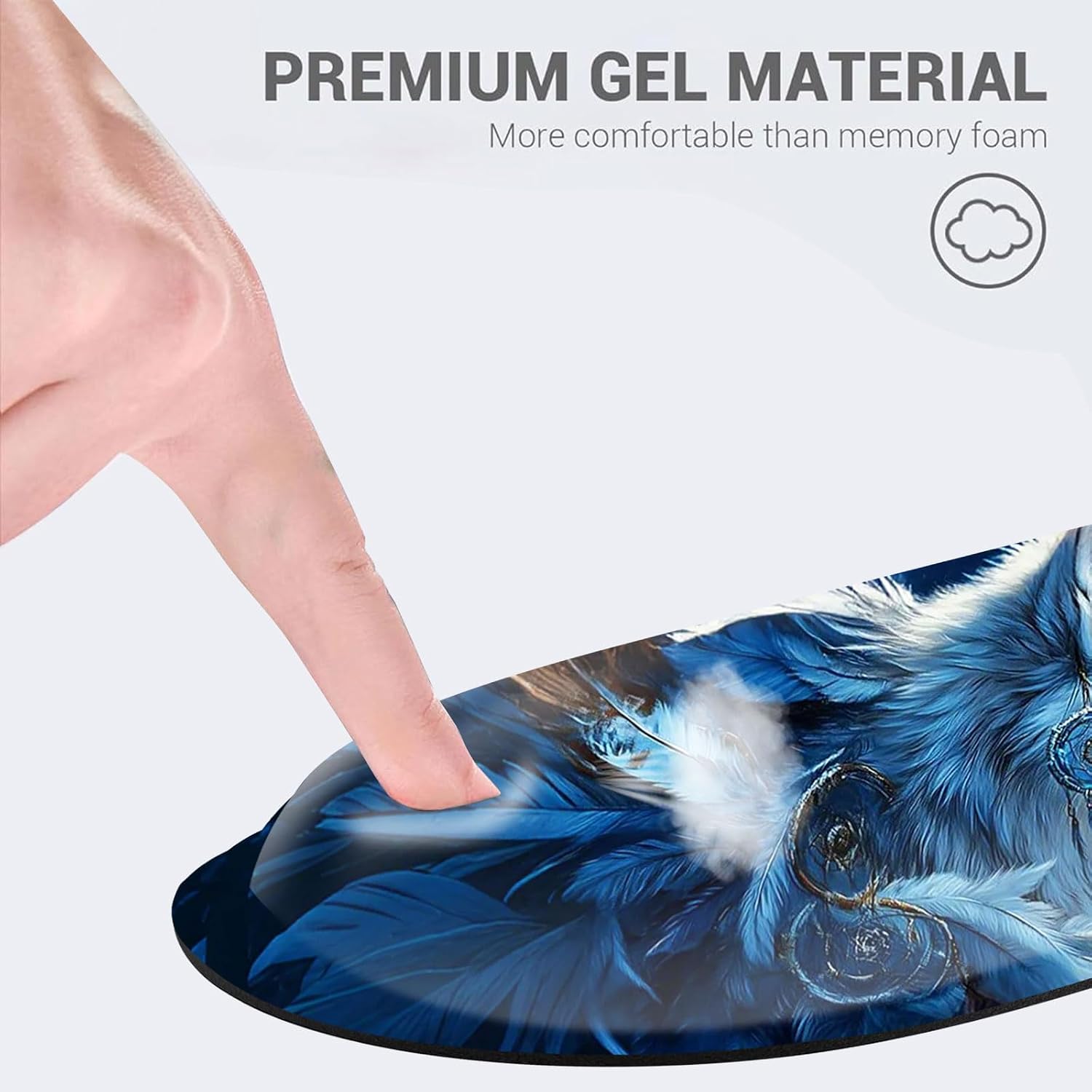 Desk Mat, Mouse Pad with Wrist Rest, 4-in-1 Large Mouse Pads for Desk, Ergonomic Mouse Pad and Keyboard Wrist Rest Gaming Keyboard Mat for Office,Wolf Dreamcatcher