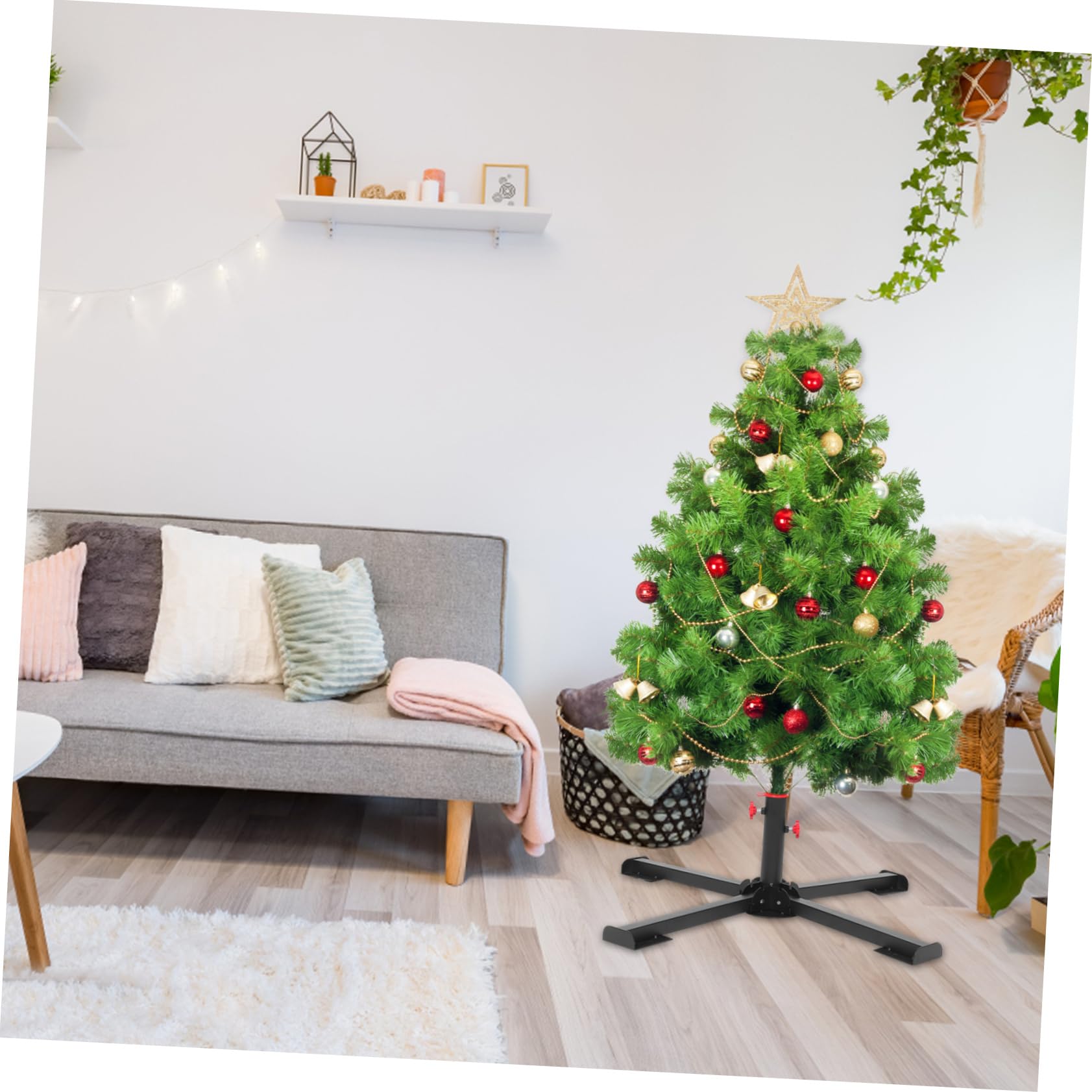 Ciieeo Soporte de Base para Árbol de Navidad Metálico Robusto Compatible Diámetros para Decoración de Interiores y Exteriores Soporte Resistente para Sombrilla de Patio