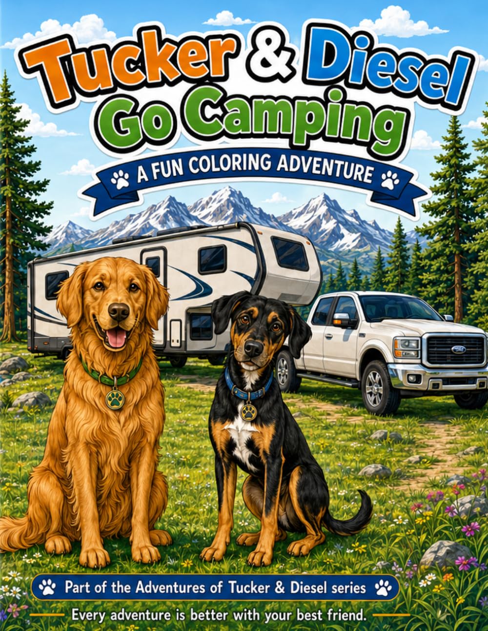 Tucker and Diesel Go Camping: A Fun Coloring Adventure (The Adventures of Tucker & Diesel)