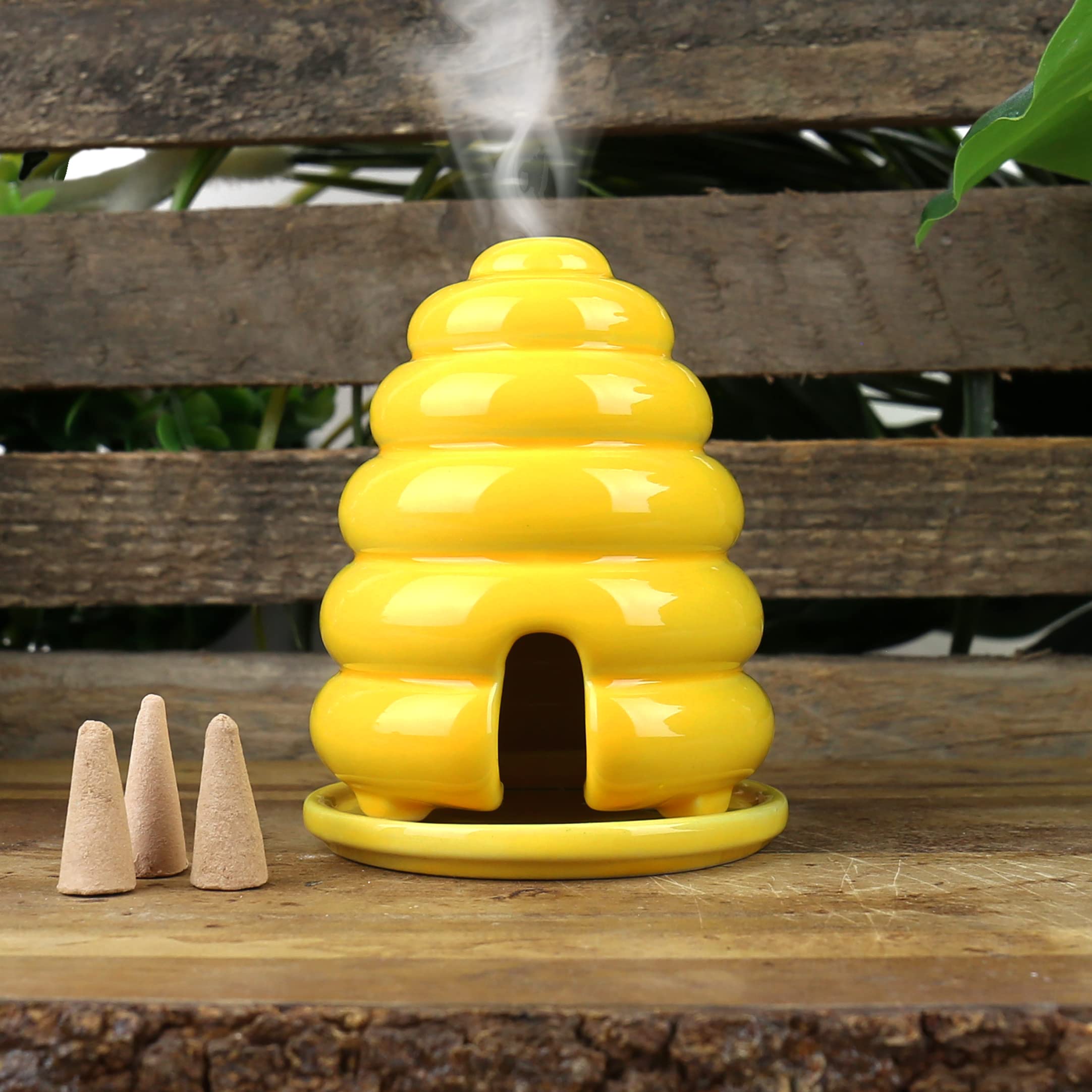 Gift Republic - Beehive Incense Burner, Yellow