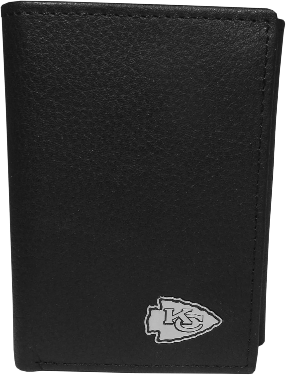 Siskiyou Sports Kansas City Chiefs Leather Logo Tri-fold Wallet, Black, One Size