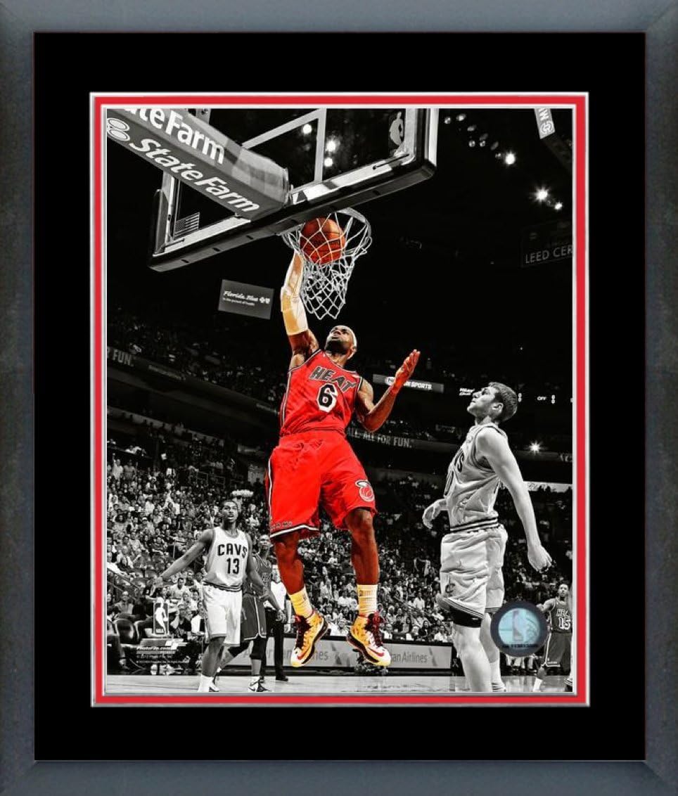 Lebron James Miami Heat Framed Photo - 8x10 (Black/Red)