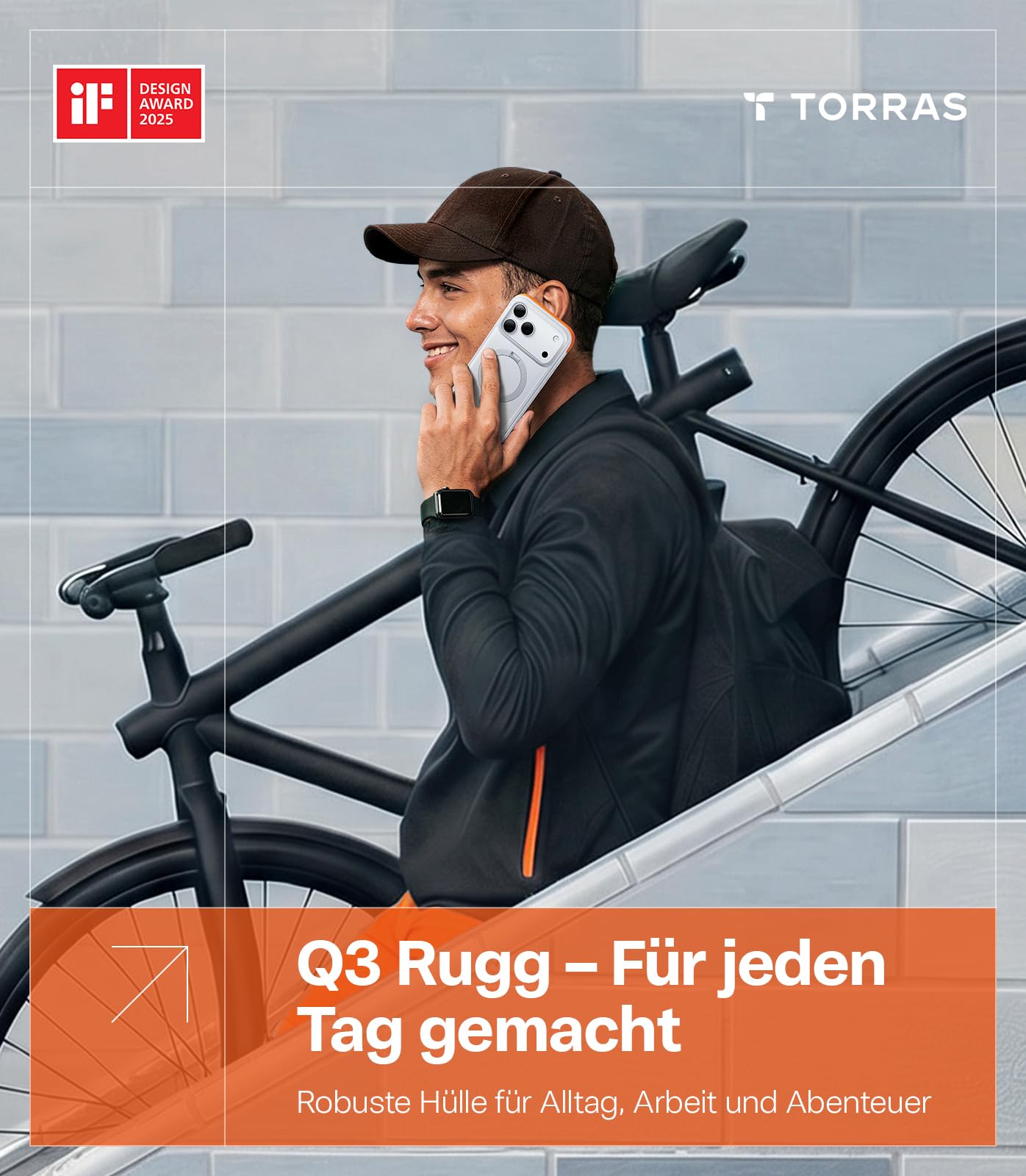 TORRAS Ostand Q3 Rugg für iPhone 17 Pro Max Hülle, Extrem rutschfest & 360° Ständer für MagSafe, Stoßdämpfende 85A TPU Kanten, Robuster Fallschutz für iPhone 17 Pro Max Case, Nebelweiß