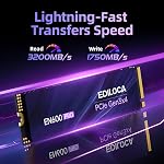 Ediloca EN600 PRO SSD 1TB PCle 3.0x4, NVMe M.2 2280, Up to 3500MB/s, Internal Solid State Drive, SLC Cache 3D NAND TLC, Graphene Cooling Sticker, Storage for PC, Desktop and Laptops
