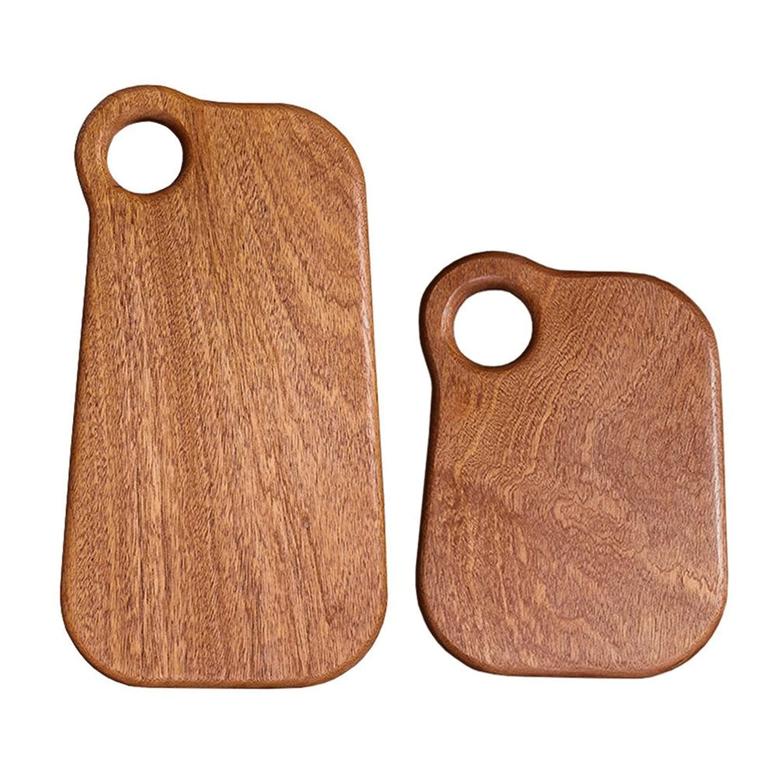 Tagliere Tagliere in Ebano Retro Home Tagliere in Legno Spesso E Resistente Tagliere per Alimenti Cotti Vassoio da Portata Accessori da Cucina(M 22X16 Cm)