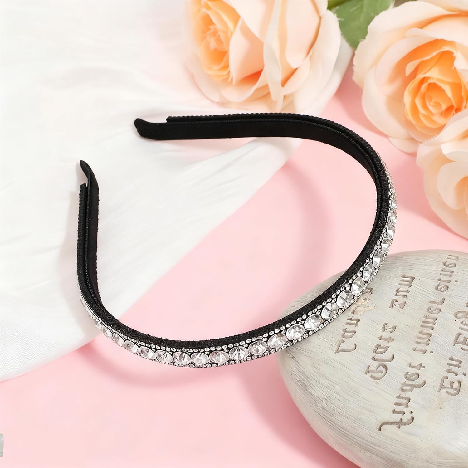 Rhinestone Headband for Women, Fashion Silver Bling Sparkly Diamond Head Bands for Women's Hair, Hair Beads Fashion Accessories for Bridal, Birthday, Holiday, Homecoming Women's Gifts - Image 7