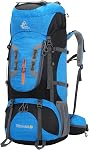 Sac à dos de randonnée et de camping étanche de 80L avec housse de pluie, sac de voyage léger pour activités de plein air, escalade, tourisme