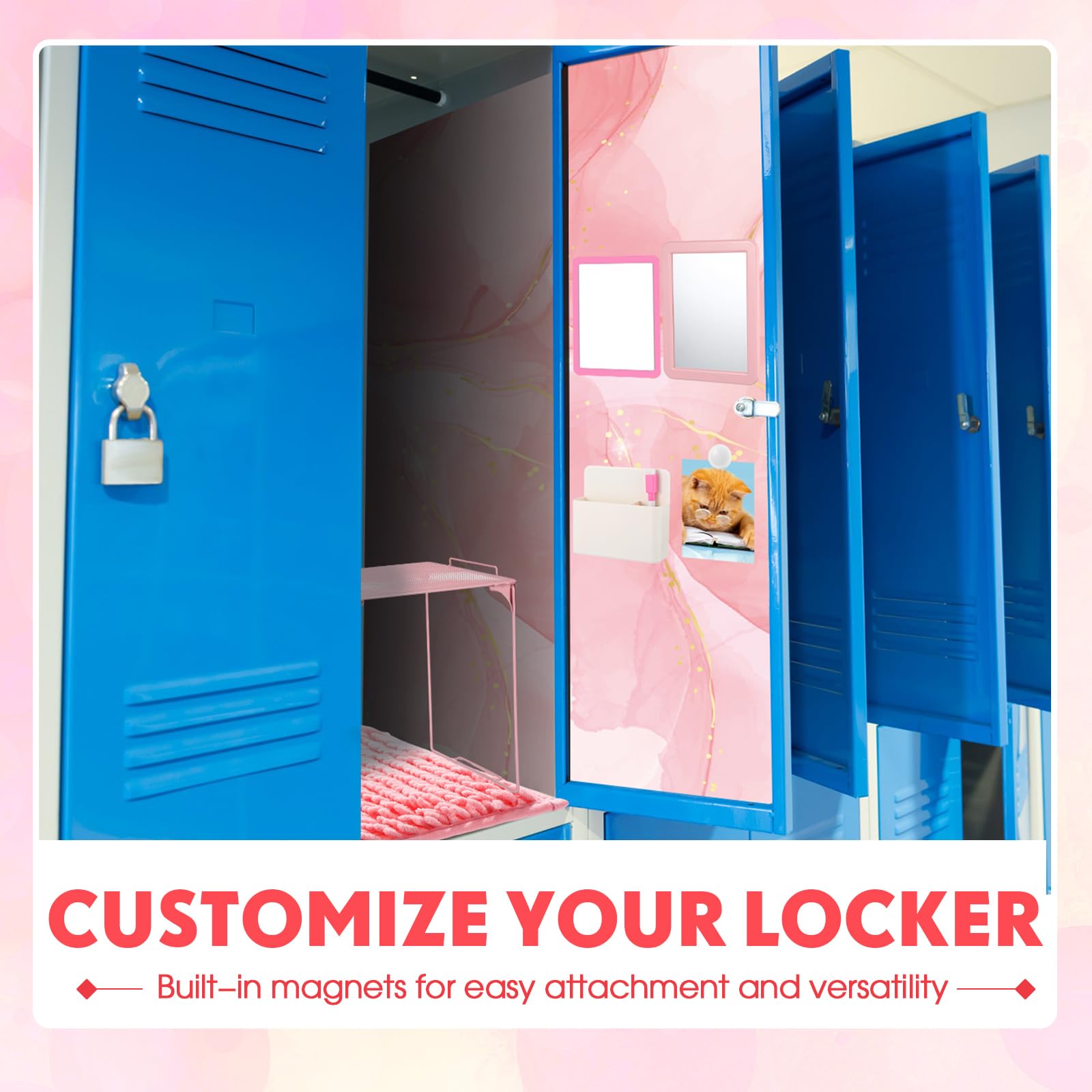 Snapklik.com : Cholemy 12 Pcs Locker Accessories Set - Magnetic ...