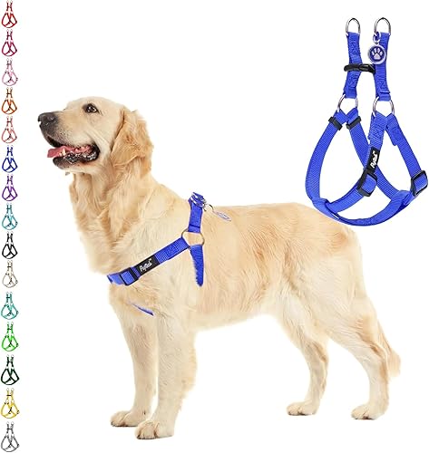 Miniatura 64 de PUPTECK Arnés para perro sin tirones, suave y ajustable, de nailon básico, chaleco para cachorros para caminar al aire libre con etiqueta
