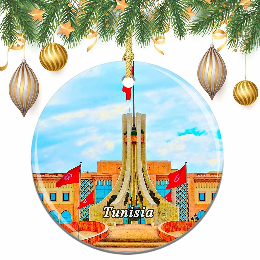 Desert Eagle Tcgj5736 Tunisia Christmas Xmas Tree Ornament Decoration Wedding Hanging Pendant Decor City Travel Souvenir Collection