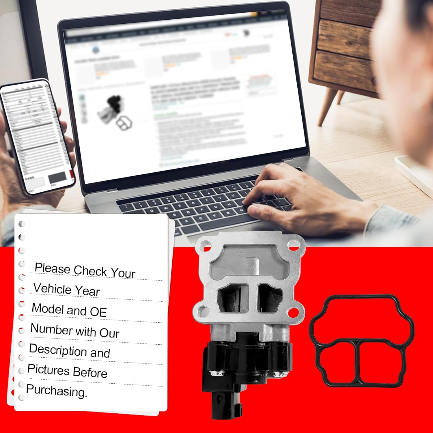 SMMS Idle Air Control Valve IAC for Toyota Corolla 1998-2002 1.8L for Chevrolet Prizm 1998-2002 1.8L, Replace OE: 2H1063/ 22270-0D010