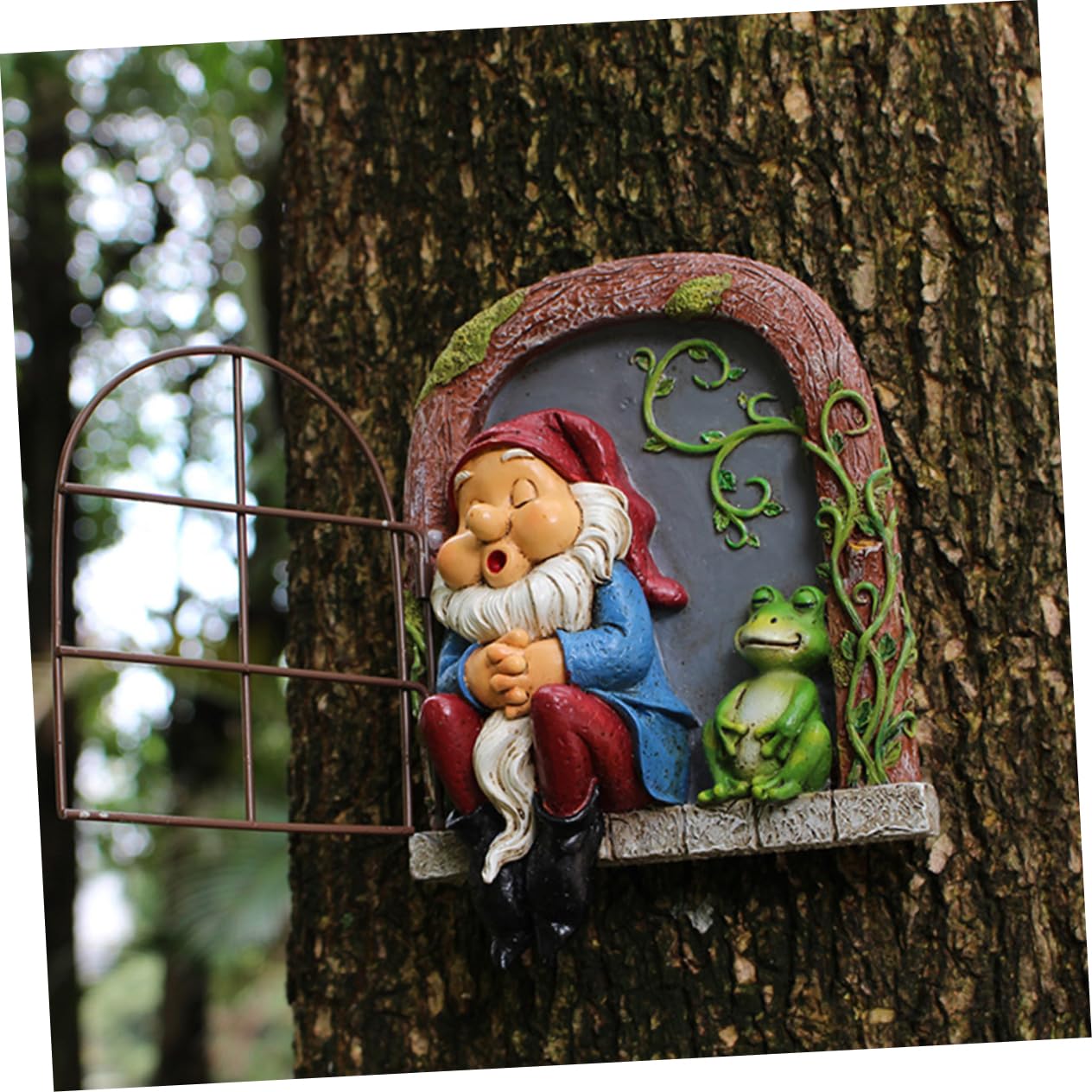 Toyvian Statua Addormentato Decorazione da Appesa per Esterni Balcone Cortile