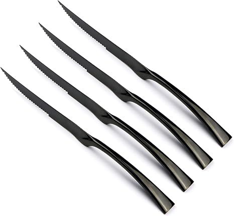JANKNG 24-Piece 18/10 Stainless Steel Flatware Set - Service For 4 With Serrated Steak Knives - View #12