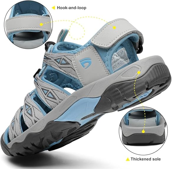 Dannto Women's Sport Hiking Sandals Closed Toe Outdoor Athleti... - 5