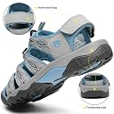 Dannto Women's Sport Hiking Sandals Closed Toe Athletic Water Shoes, Beige, 8 gallery image