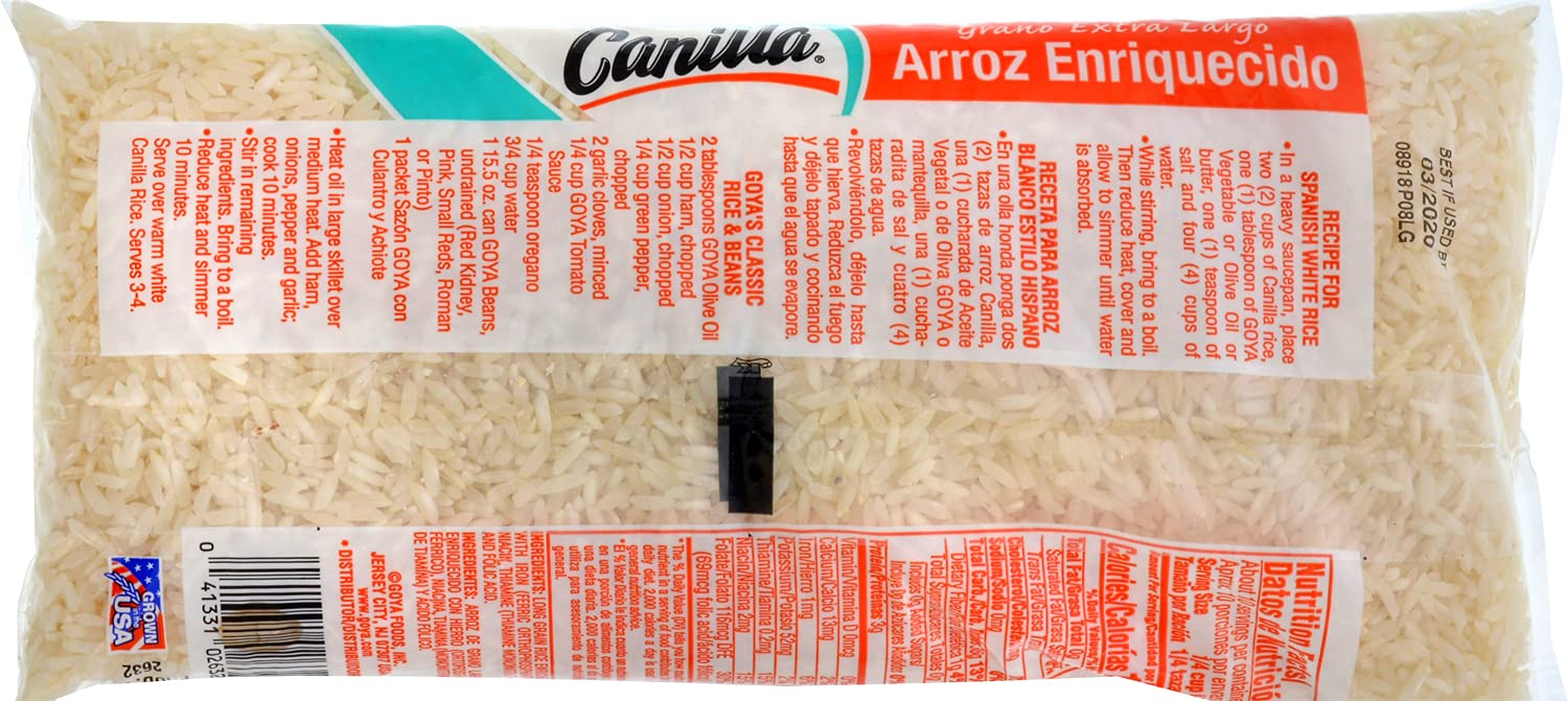 Goya Canilla Extra Long Grain White Rice, 10 Pound