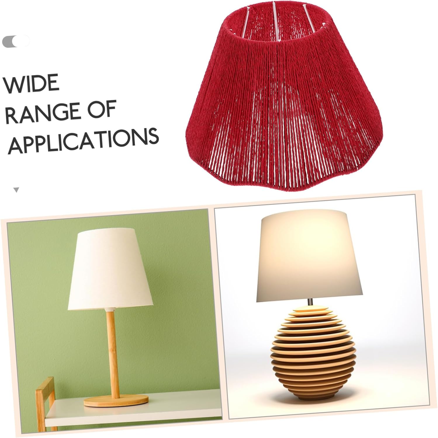 Woven Lampshade Replacement for Table and Floor Lamps Elegant String Design Cozy Light Cover for Home Compatible and Bulbs